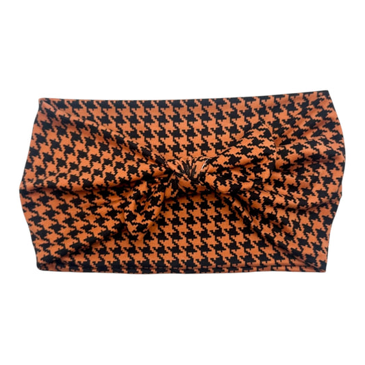 ORANGE & BLACK HOUNDSTOOTH - LUXE